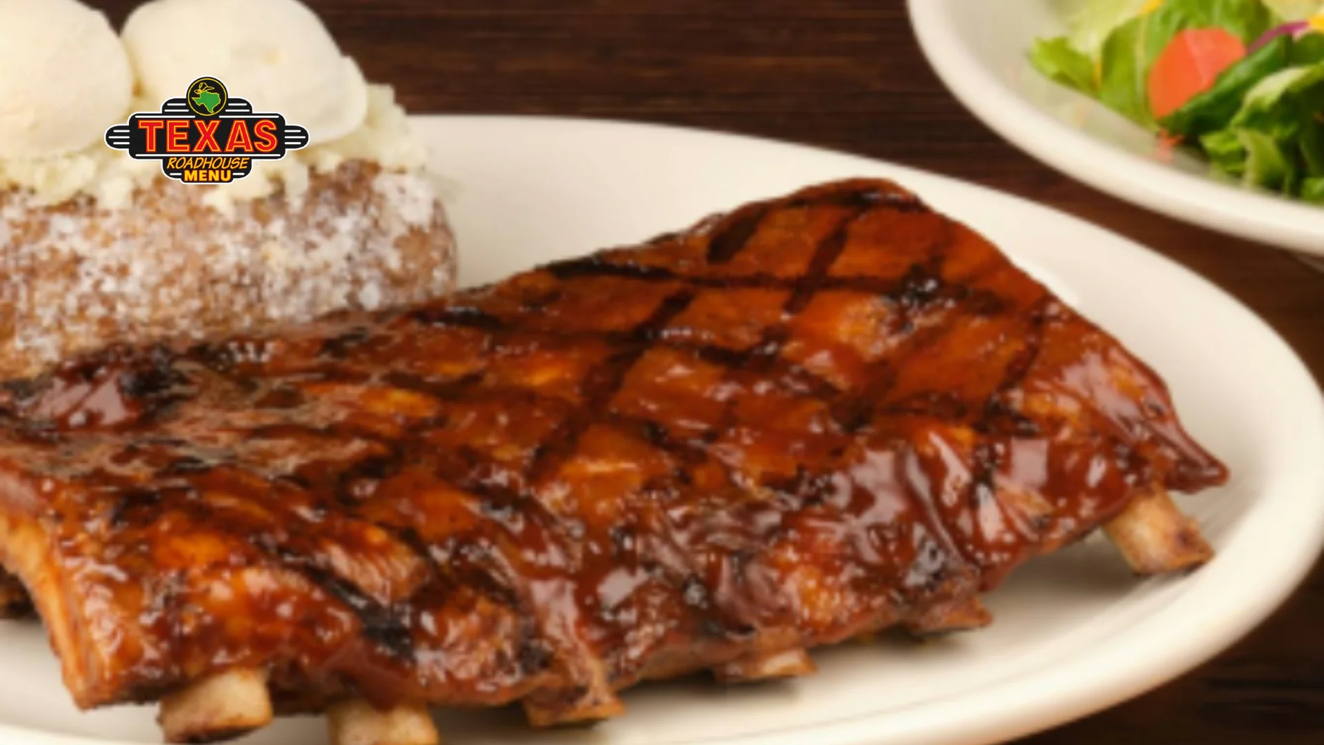 1/2 Slab Ribs mixed with souces