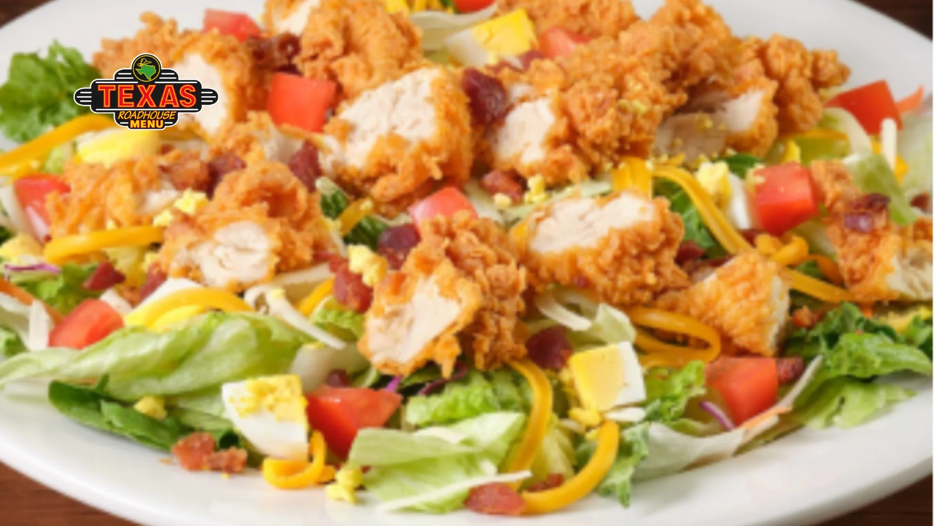 Chicken Critter Salad served with salad