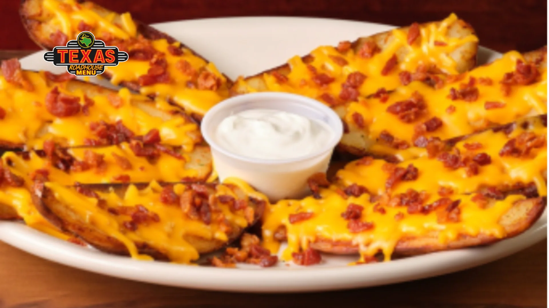 Tater Skins is best plate with a bowl of sauce